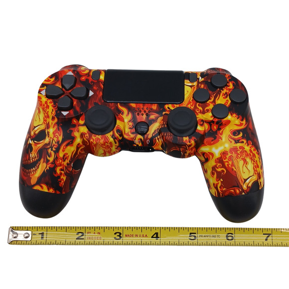 Custom Flame Skull Wireless PS4 Controller BGP-2016 by 4Games Tested Works - Picture 7 of 9